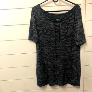Soma Off Shoulder Tunic Charcoal- Small